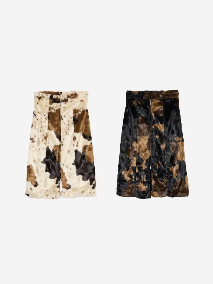 Faux Cowhide Skirt