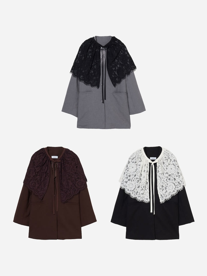 Multiway Lace Collar Jacket