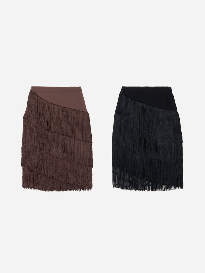 Fringe Midi Skirt