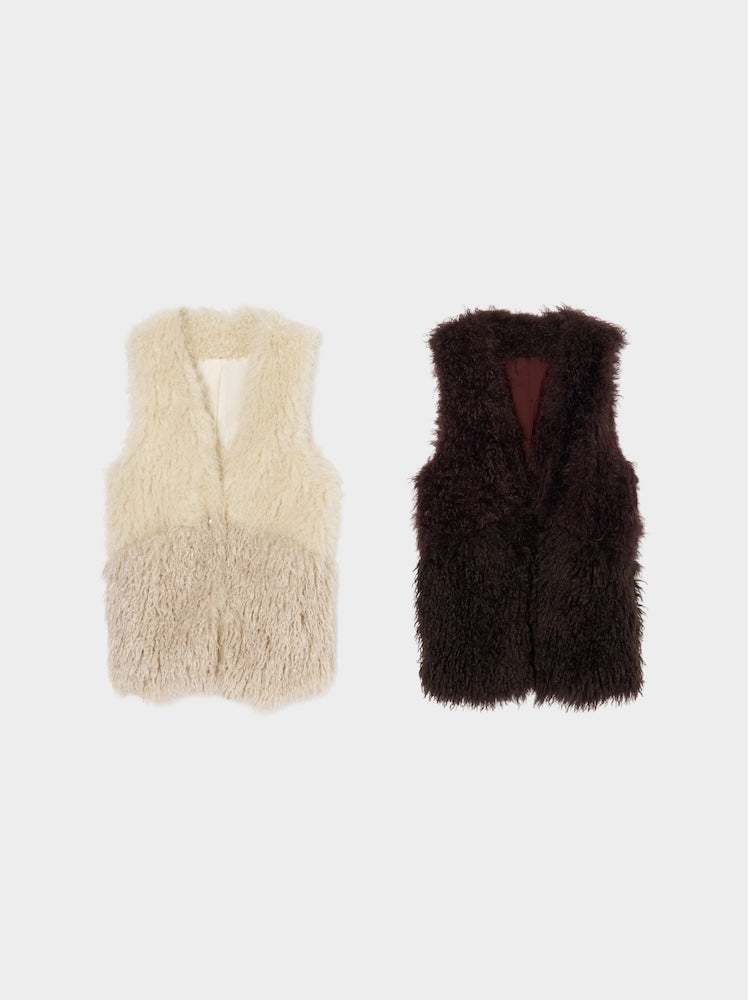 Faux Tibetan Fur Vest