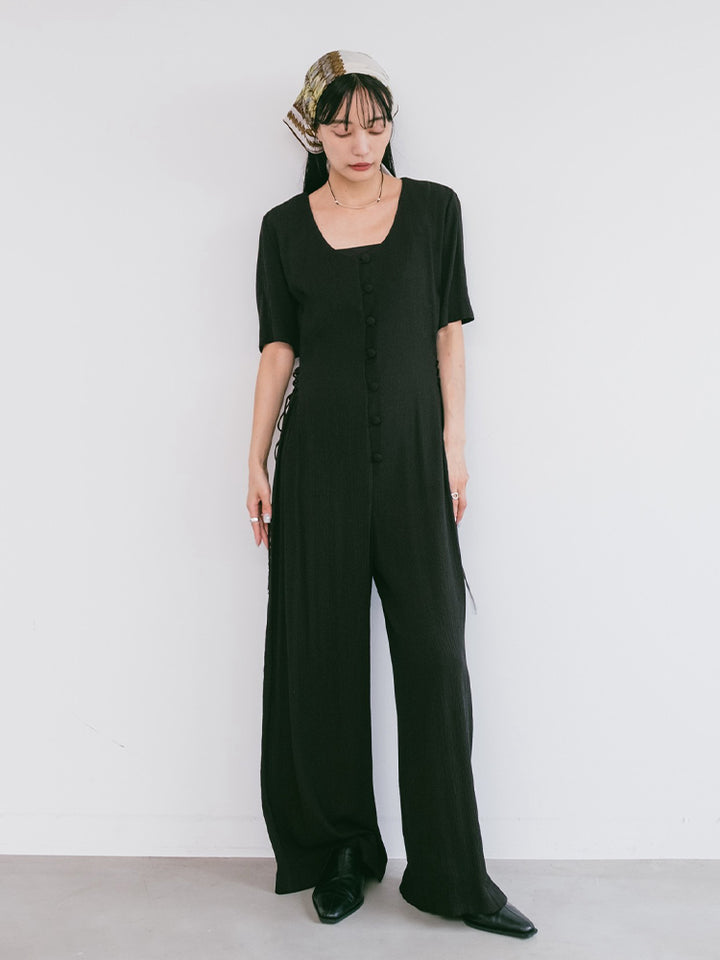 Side Lace Up All In One