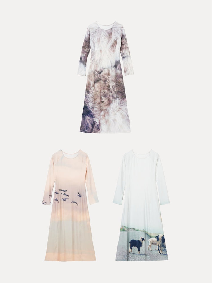 【10月24日(土) 12:00発売開始】Rib Landscape Art Dress