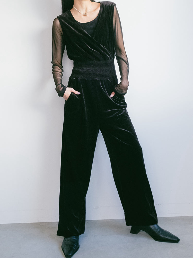 Stretch Velour All In One