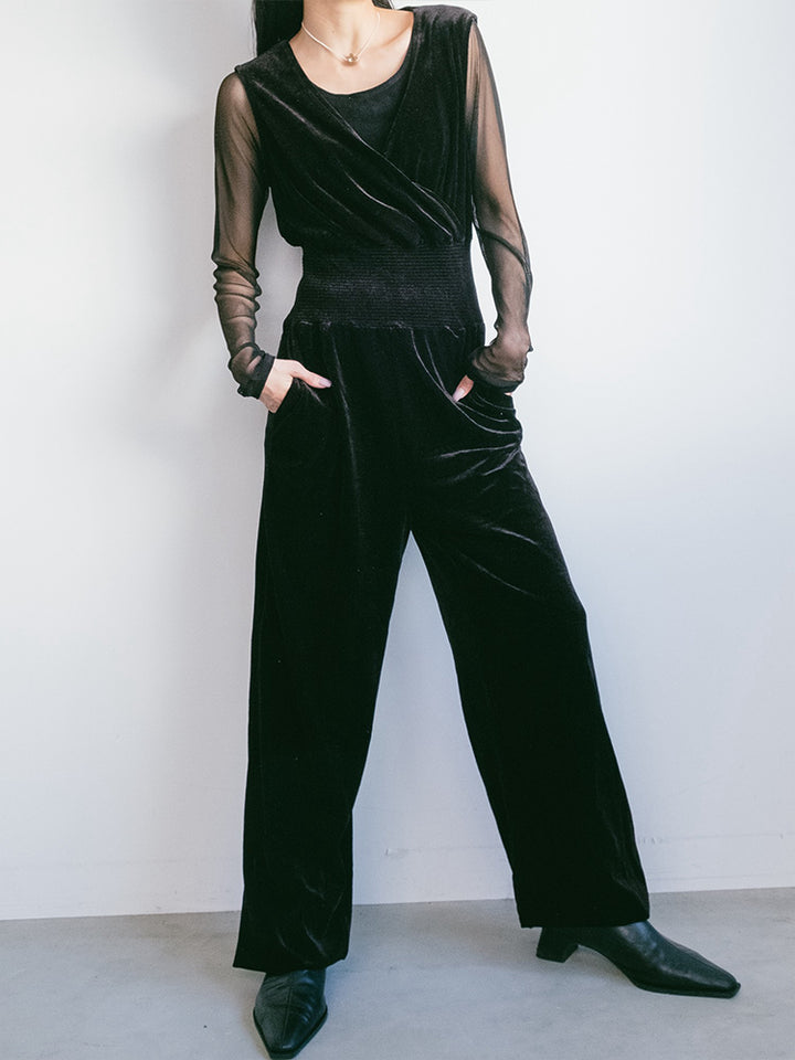 Stretch Velour All In One