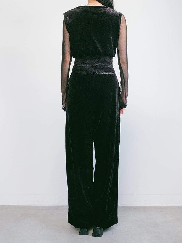 Stretch Velour All In One