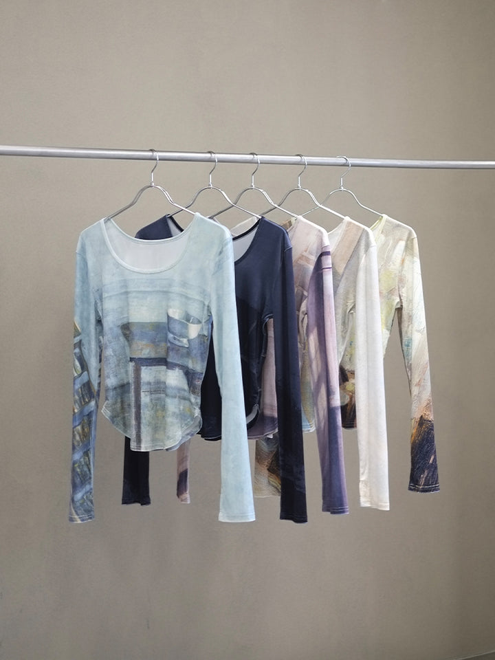 Velour Art Print Top