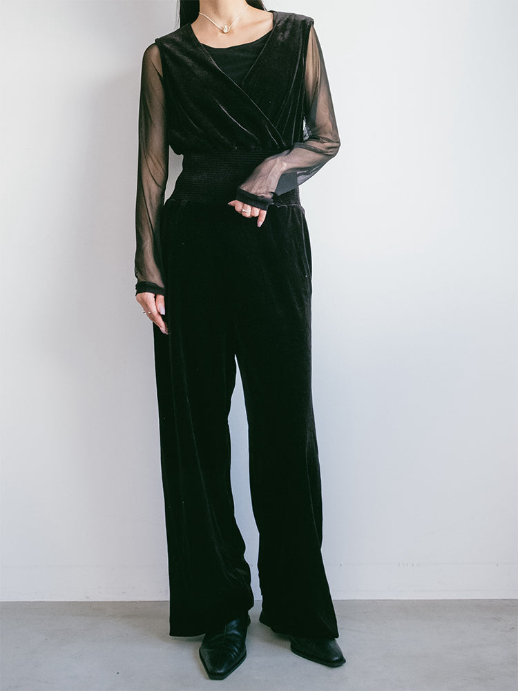Stretch Velour All In One