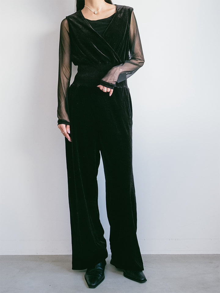 Stretch Velour All In One