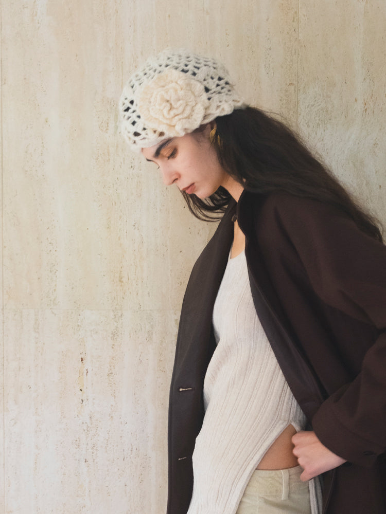 【9月30日(水) 12:00販売開始】Crochet Knit Beanie