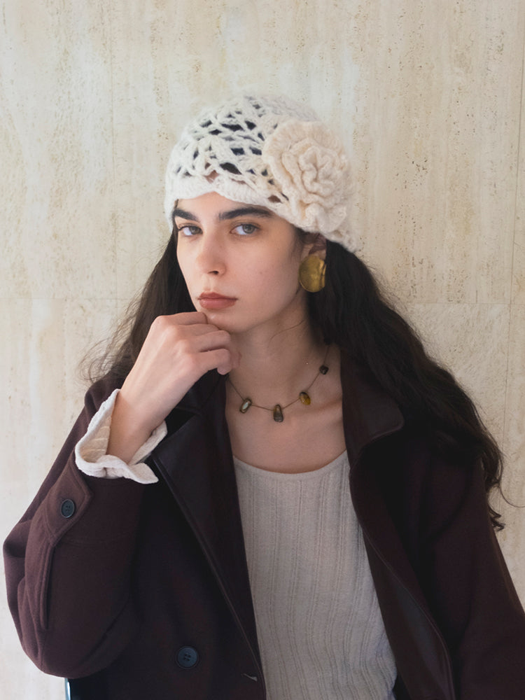 【9月30日(水) 12:00販売開始】Crochet Knit Beanie