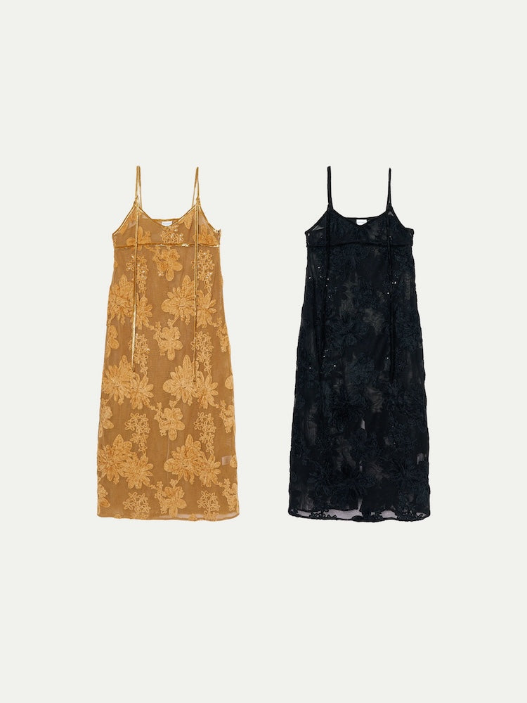 【10月3日(土) 12:00販売開始】Bloom Embroidery Mesh Dress