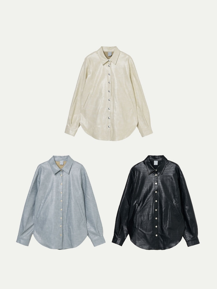 Embossed Leather Jacket