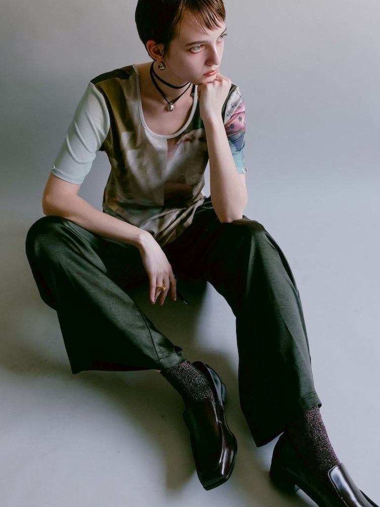 モデル身長：171cm / カラー：Green / 着用サイズ：Mサイズ