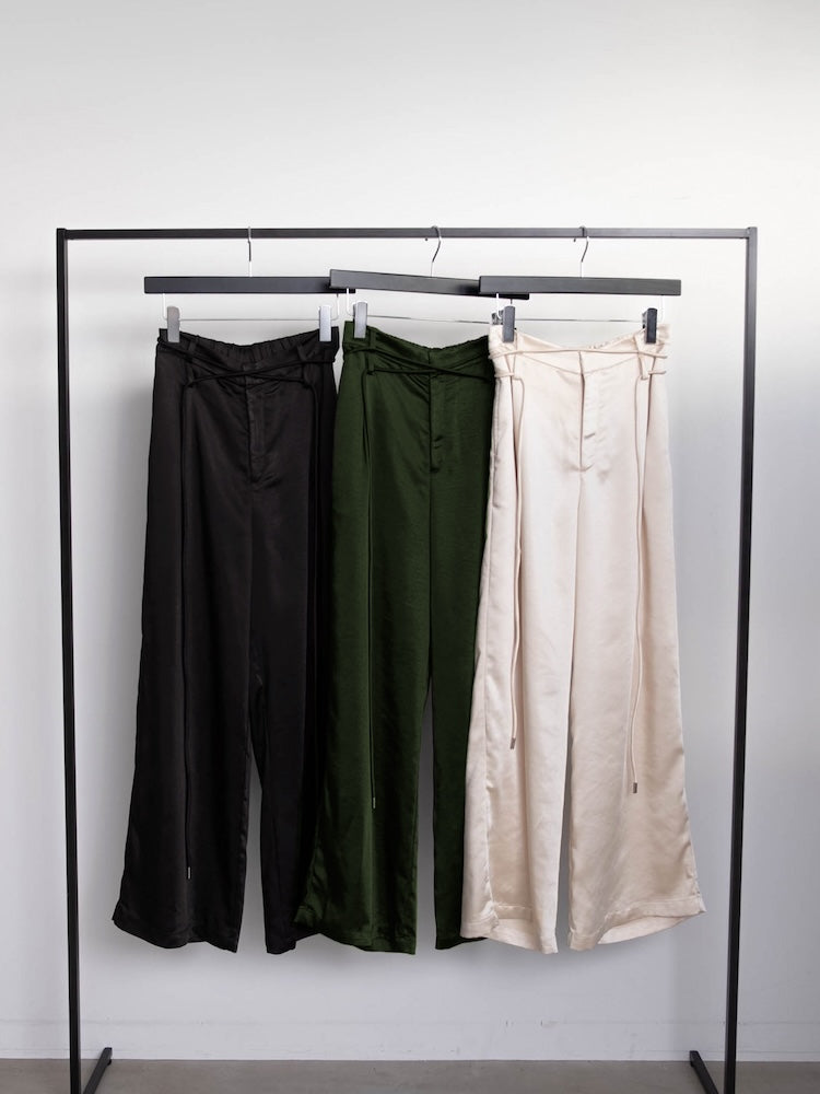 Drawstring Satin Pants