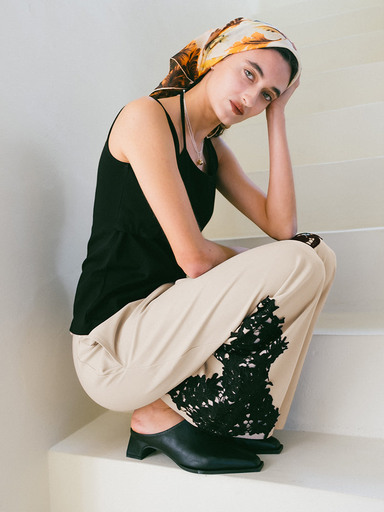 Lace Layout Pants｜レースレイアウトパンツ – MARTE