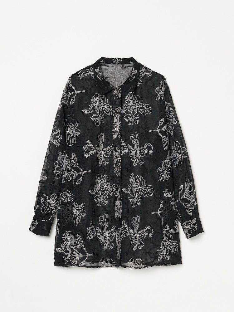 Flower Embroidery Over Shirt｜花柄刺繍オーバーシャツ – MARTE