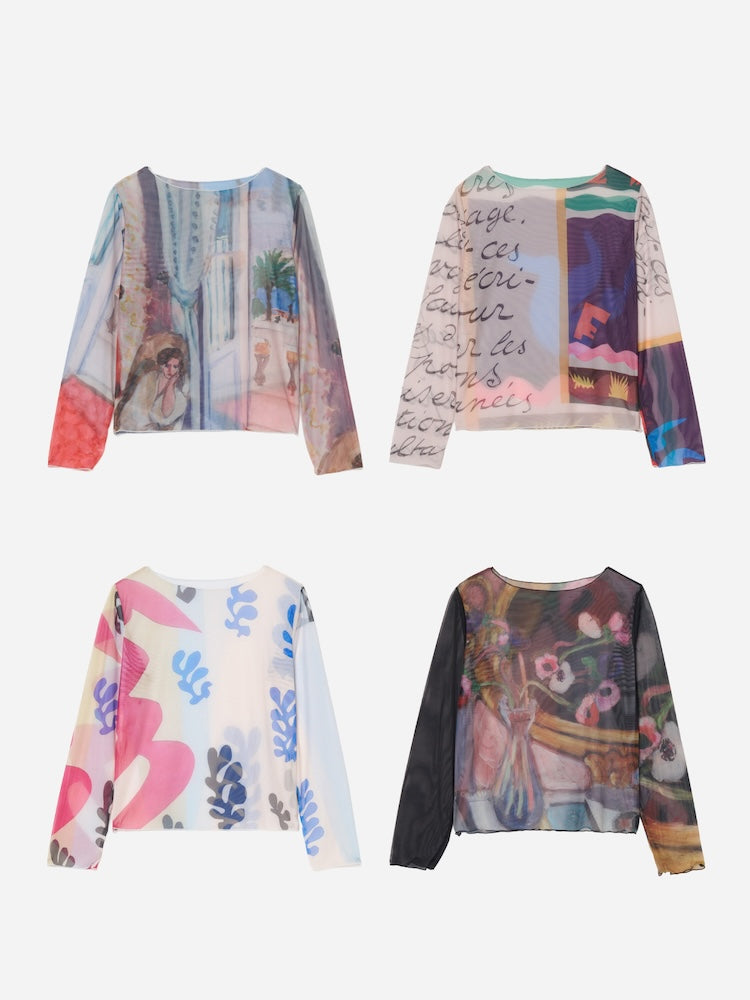 【26ss_EXB】Sheer Top "HENRI MATISSE"