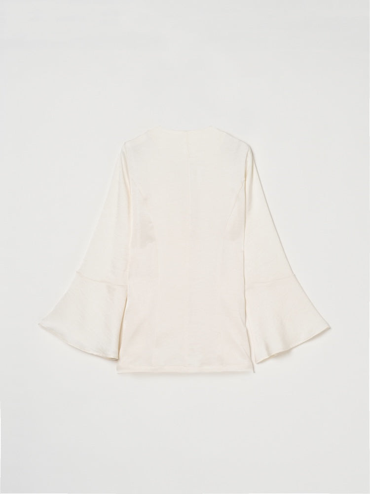 【26ss_EXB】Flare Sleeve Satin Jacket