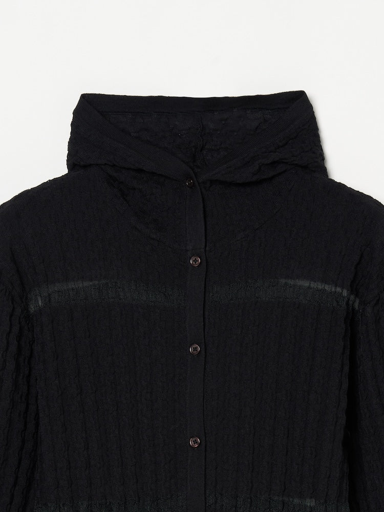 【26ss_EXB】Sheer Hoodie Cardigan
