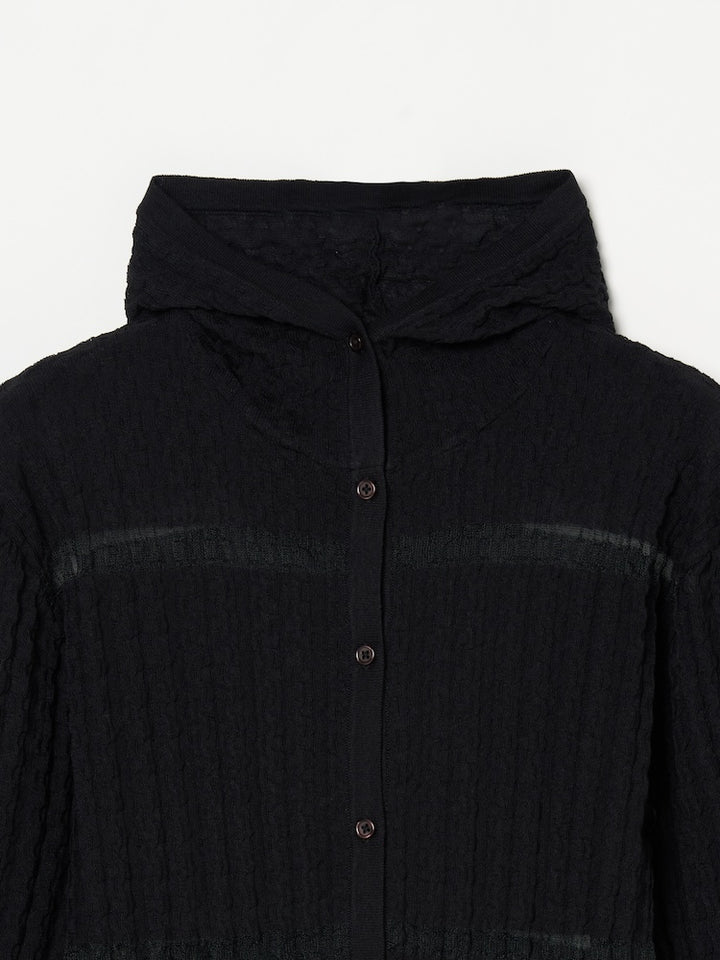 【26ss_EXB】Sheer Hoodie Cardigan