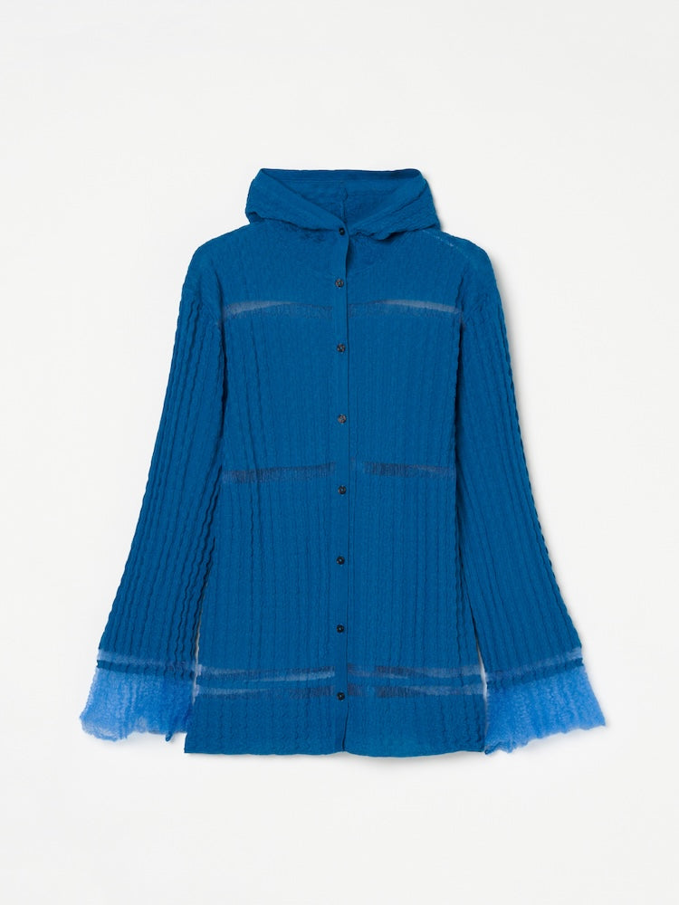 【26ss_EXB】Sheer Hoodie Cardigan