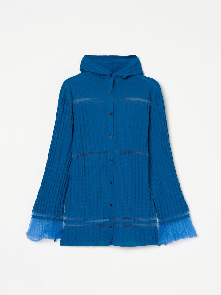 【26ss_EXB】Sheer Hoodie Cardigan