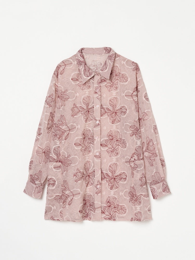 Flower Embroidery Over Shirt｜花柄刺繍オーバーシャツ – MARTE