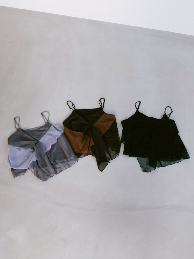 Bi-color Raffle Sheer Camisole