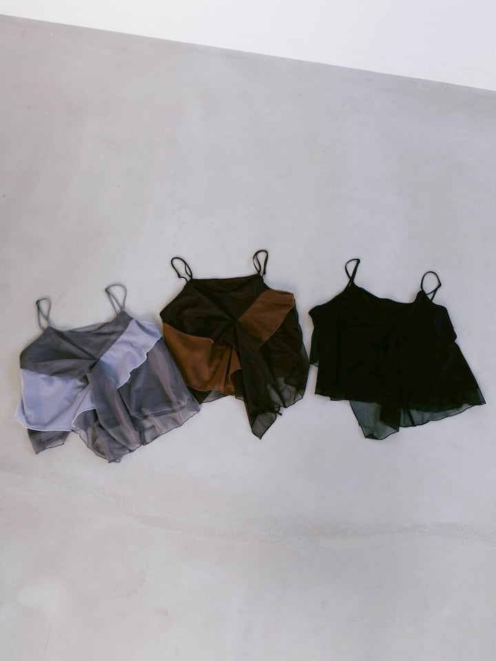 Bi-color Raffle Sheer Camisole