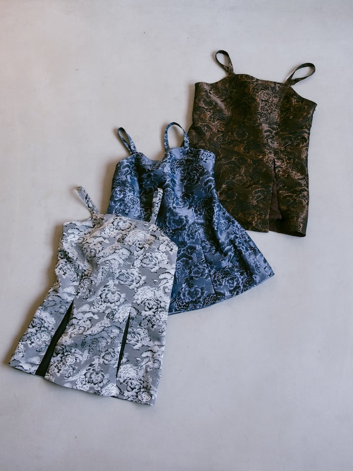 Jacquard Slit Bustier