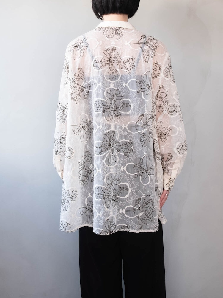 Flower Embroidery Over Shirt｜花柄刺繍オーバーシャツ – MARTE