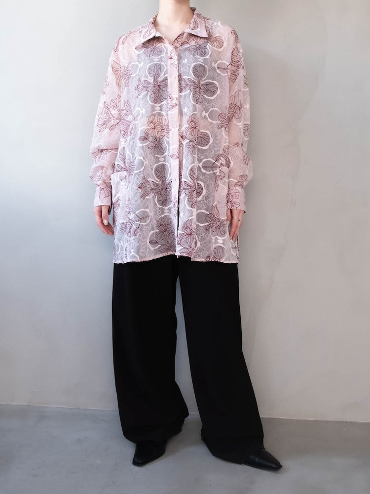 Flower Embroidery Over Shirt｜花柄刺繍オーバーシャツ – MARTE