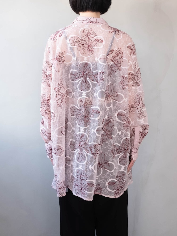 Flower Embroidery Over Shirt｜花柄刺繍オーバーシャツ – MARTE