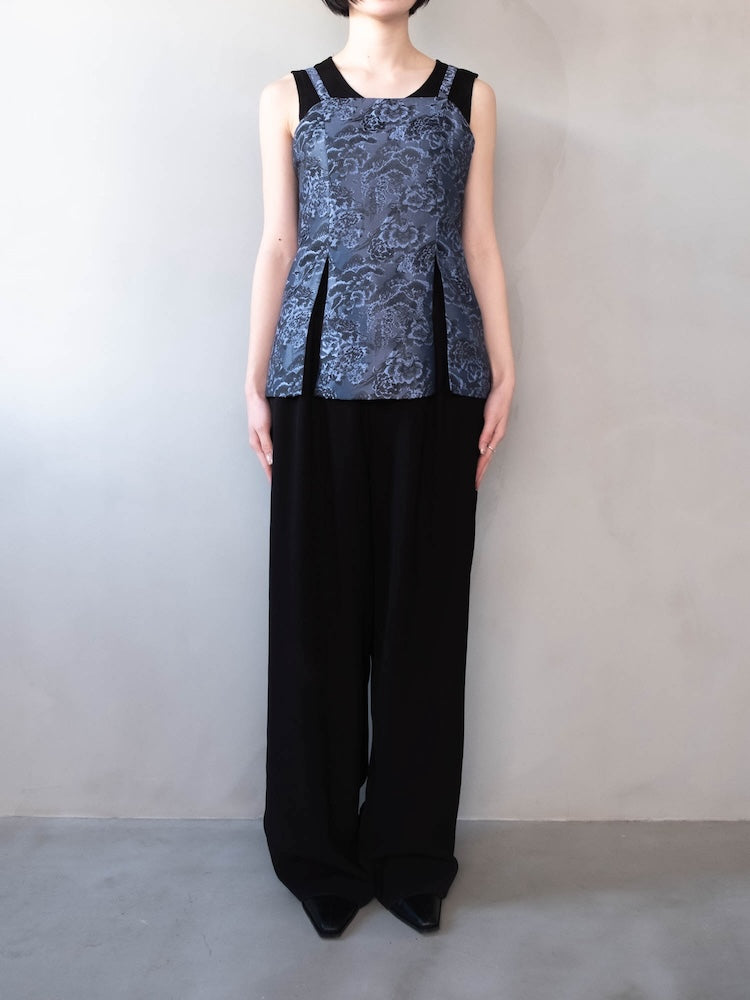 Jacquard Slit Bustier｜ジャガード織りキャミソールビスチェ – MARTE