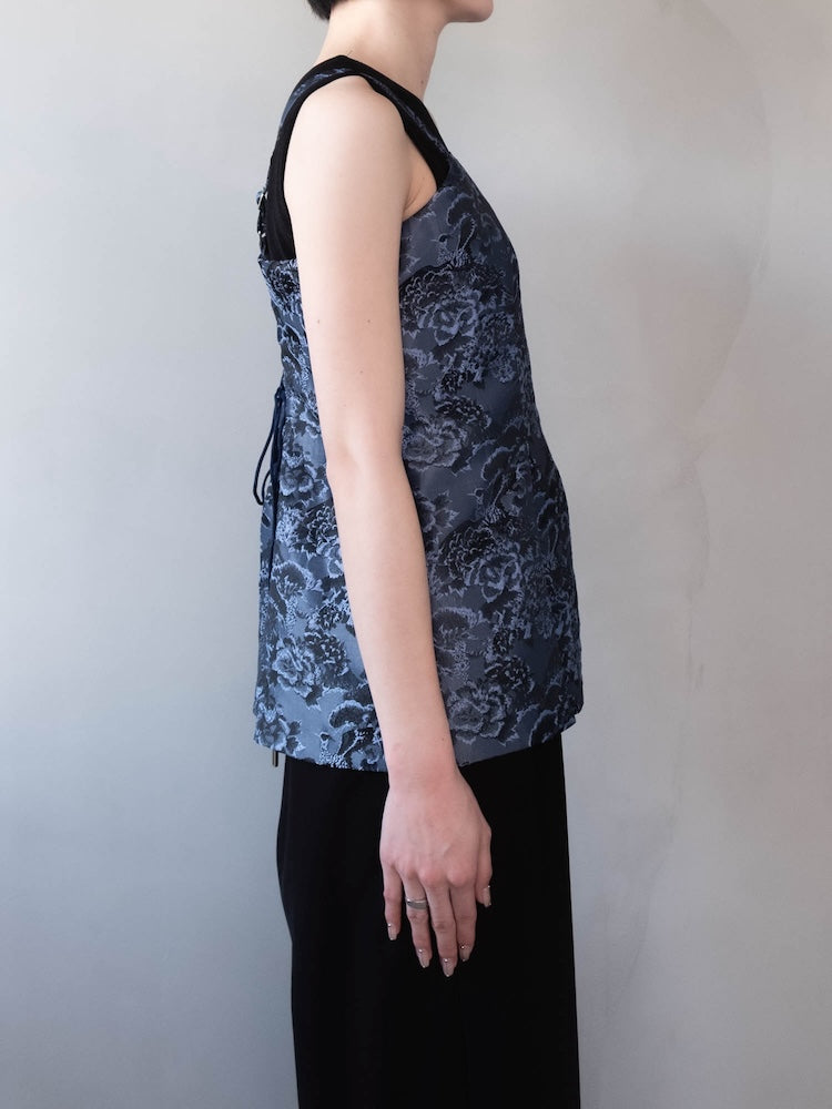 Jacquard Slit Bustier｜ジャガード織りキャミソールビスチェ – MARTE
