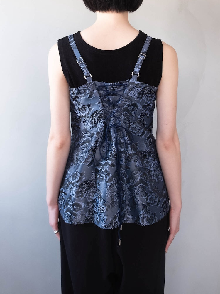 Jacquard Slit Bustier｜ジャガード織りキャミソールビスチェ – MARTE