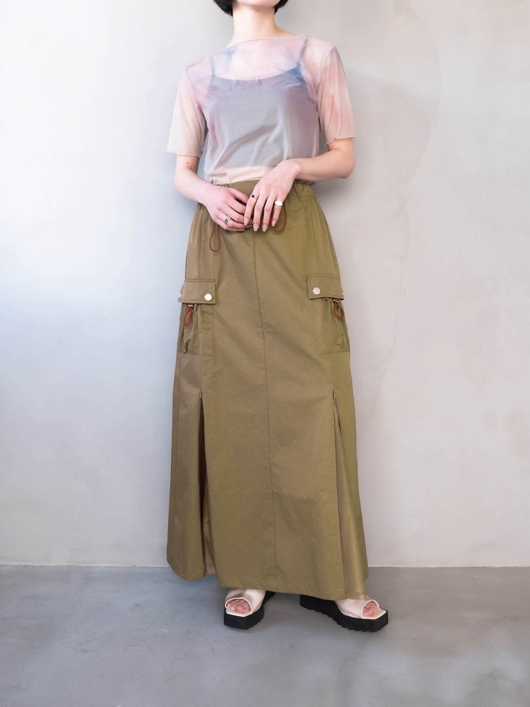 19AW kolor ドローコード スカート size:3 / カラー サカイ Draw Cord Cargo Skirt｜ドローコードカーゴスカート – MARTE