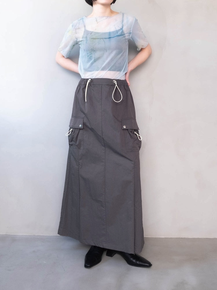 19AW kolor ドローコード スカート size:3 / カラー サカイ Draw Cord Cargo Skirt｜ドローコードカーゴスカート – MARTE