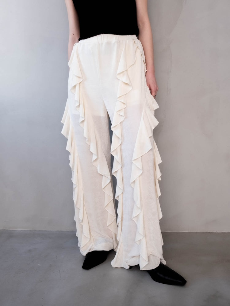 Spandex Raffle Pants｜スパンデックス素材ラッフルパンツ – MARTE