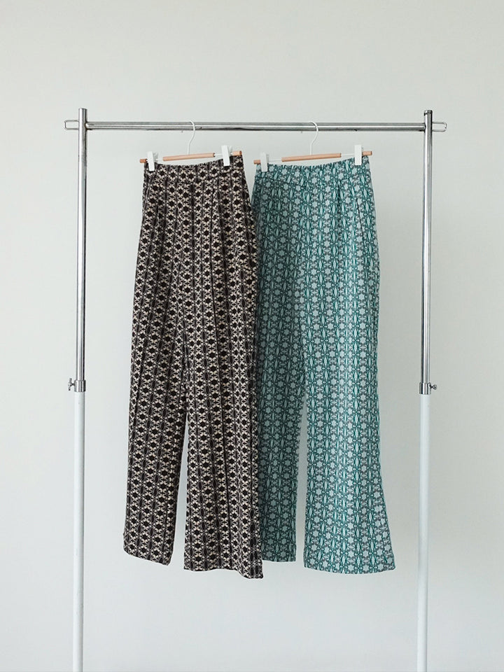 Knit Jacquard Pants