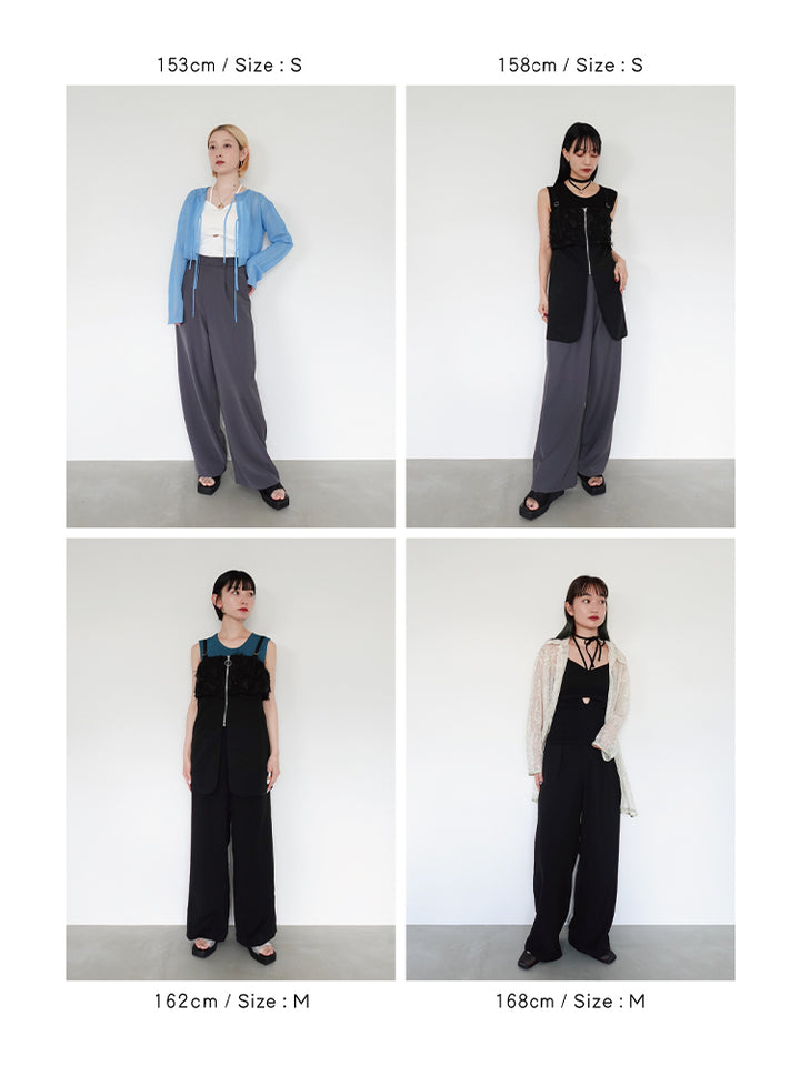 Wide Tuck Pants