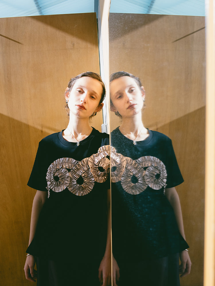 Metallic Tape Design Tee｜メタリックテープTシャツ – MARTE