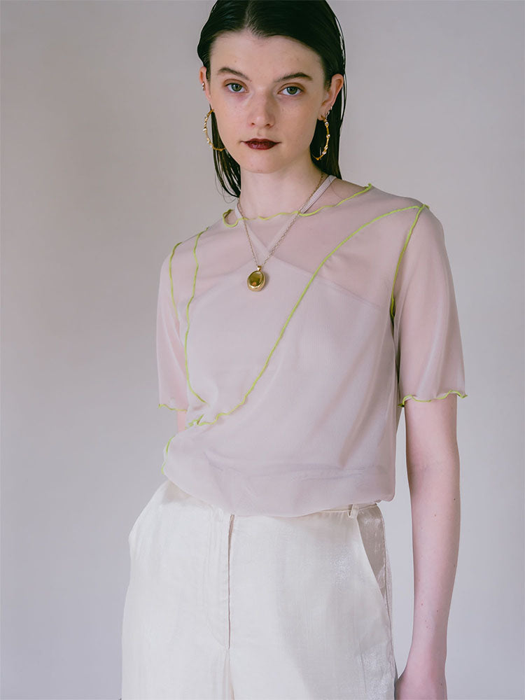 トップス sahara /Sheer Mellow Top Sheer Mellow Top｜半袖シアートップス – MARTE