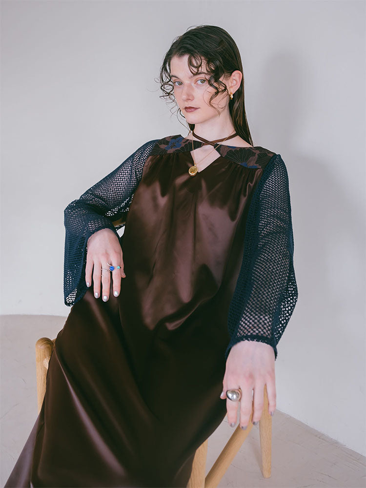 Mesh Sleeve Dress｜メッシュスリーブドレス – MARTE