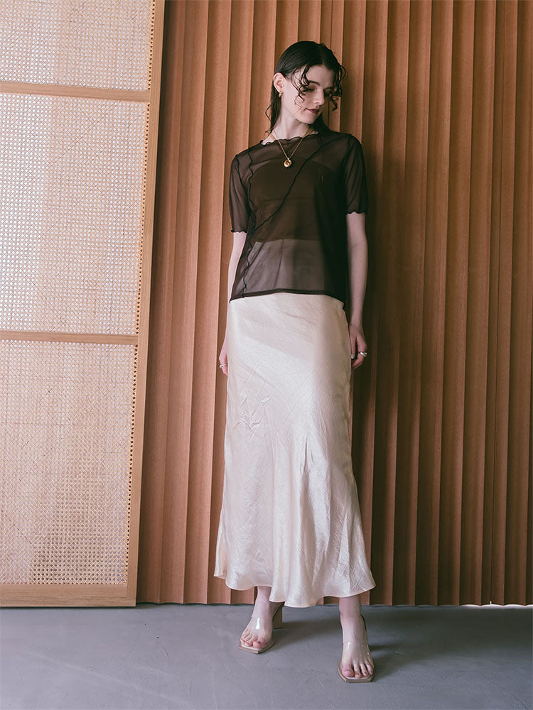 Sheer Mellow Top｜半袖シアートップス – MARTE