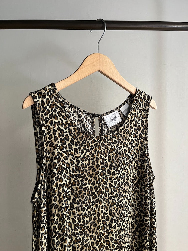 Sleeveless Leopard Dress