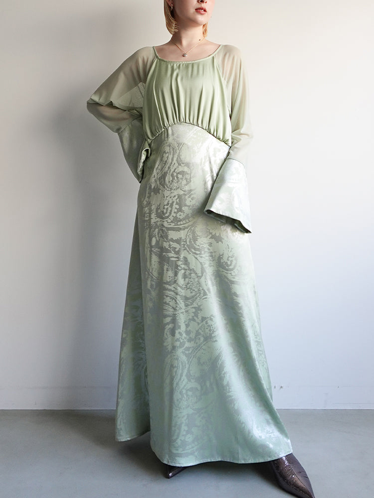Foil Stamped Satin Dress｜箔押しサテンドレス – MARTE