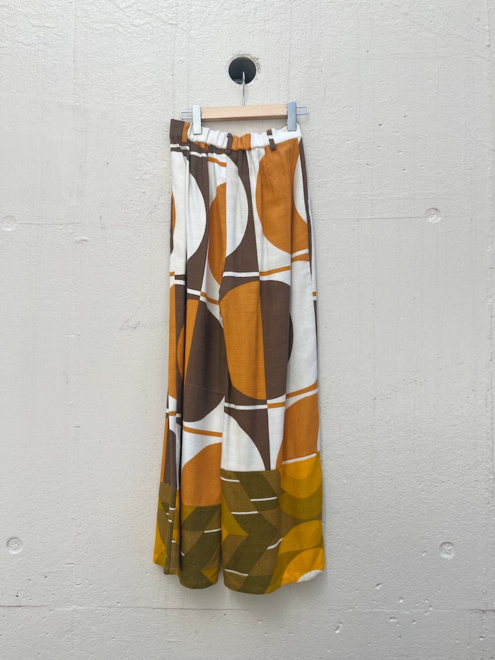 Patchwork Jacquard Pants / Orange