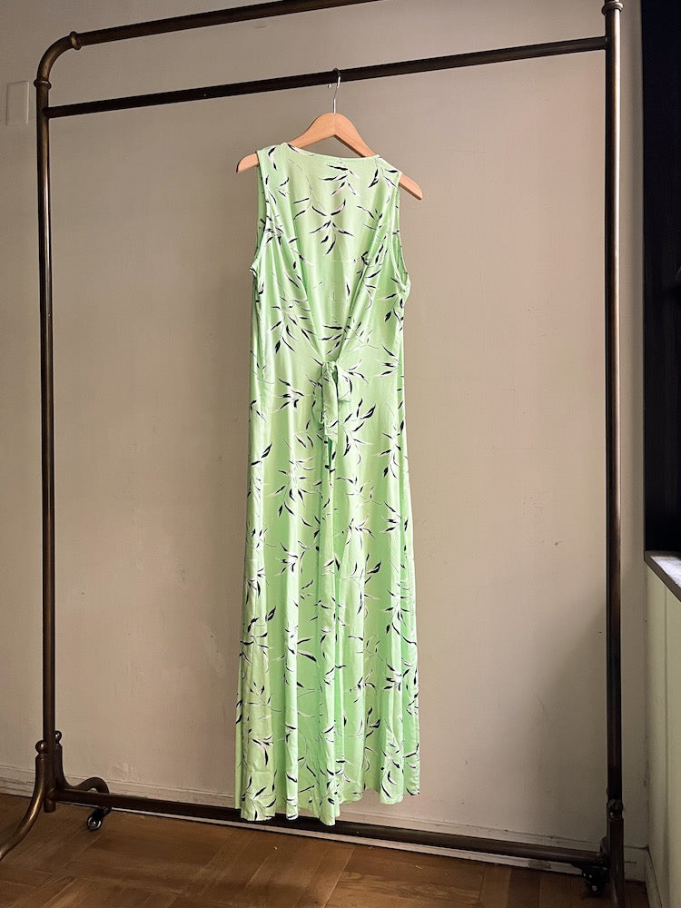 Sleeveless Light Green Rayon Dress