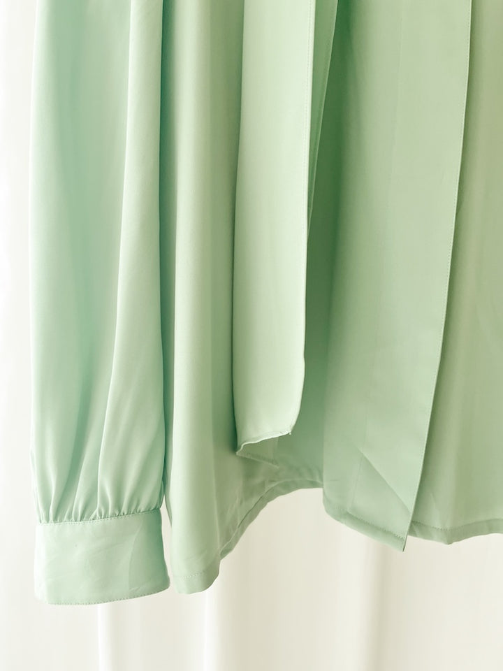 Mint Green Polyester Blouse